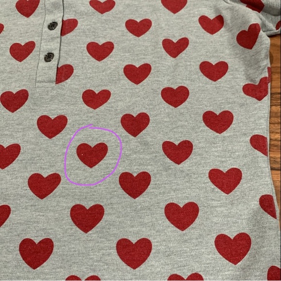 Burberry Heart Print Short Sleeve Polo - Women’s Size XXL - Picture 13 of 14
